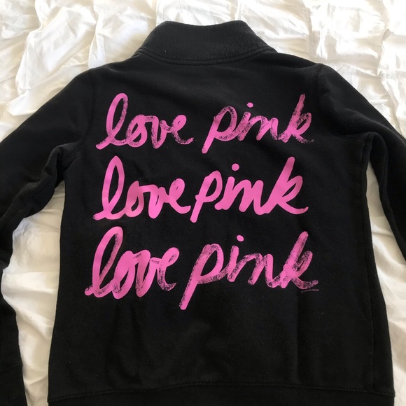 Pink Victoria’s Secret black & pink pullover size XS - Picture 6 of 8